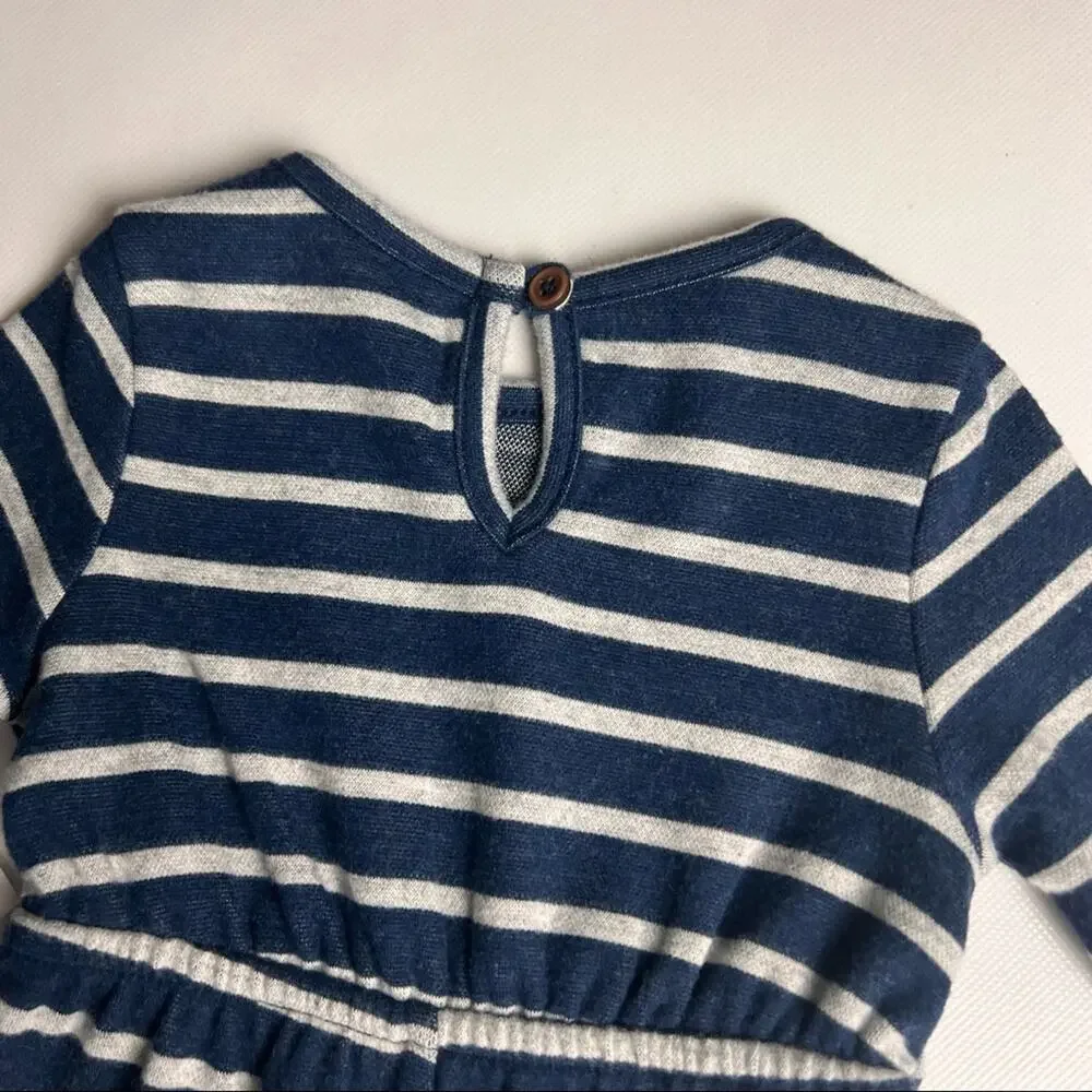 Old Navy Cozy Knit Stripe Printed Baby Jumpsuit Sz 0-3M